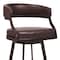 Armen Living Dione 26" Counter Height Barstool in Auburn Bay and Brown Faux Leather 721535746927 - alternate 6